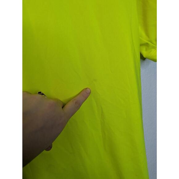 Nike Golf Men's Dri-Fit Blade Collar Polo Shirt Size M Neon Volt Yellow - Picture 3 of 6